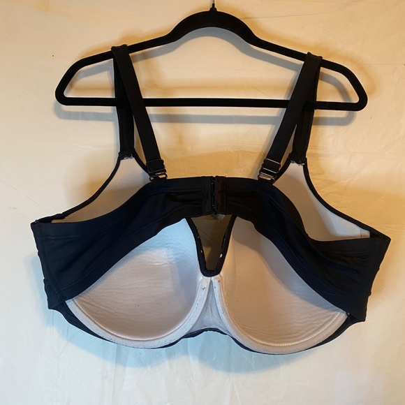Plus-Size Bikini Swim Top, Black, Size 44DDD - Picture 2 of 2